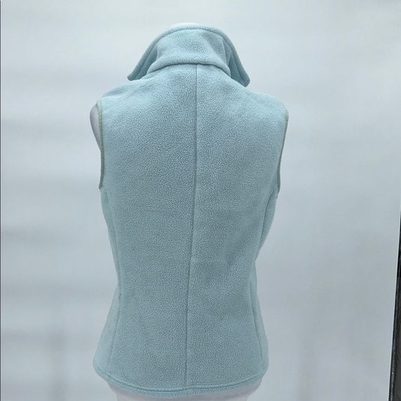Patagonia Light Blue Fleece Vest Womens Medium Zip Pockets - Picture 6 of 11